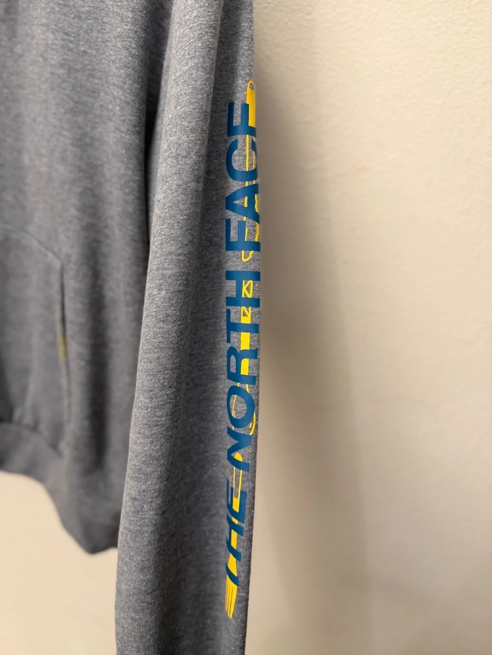 The North Face Mid Grey Hoodie with Graphic Print, Size M